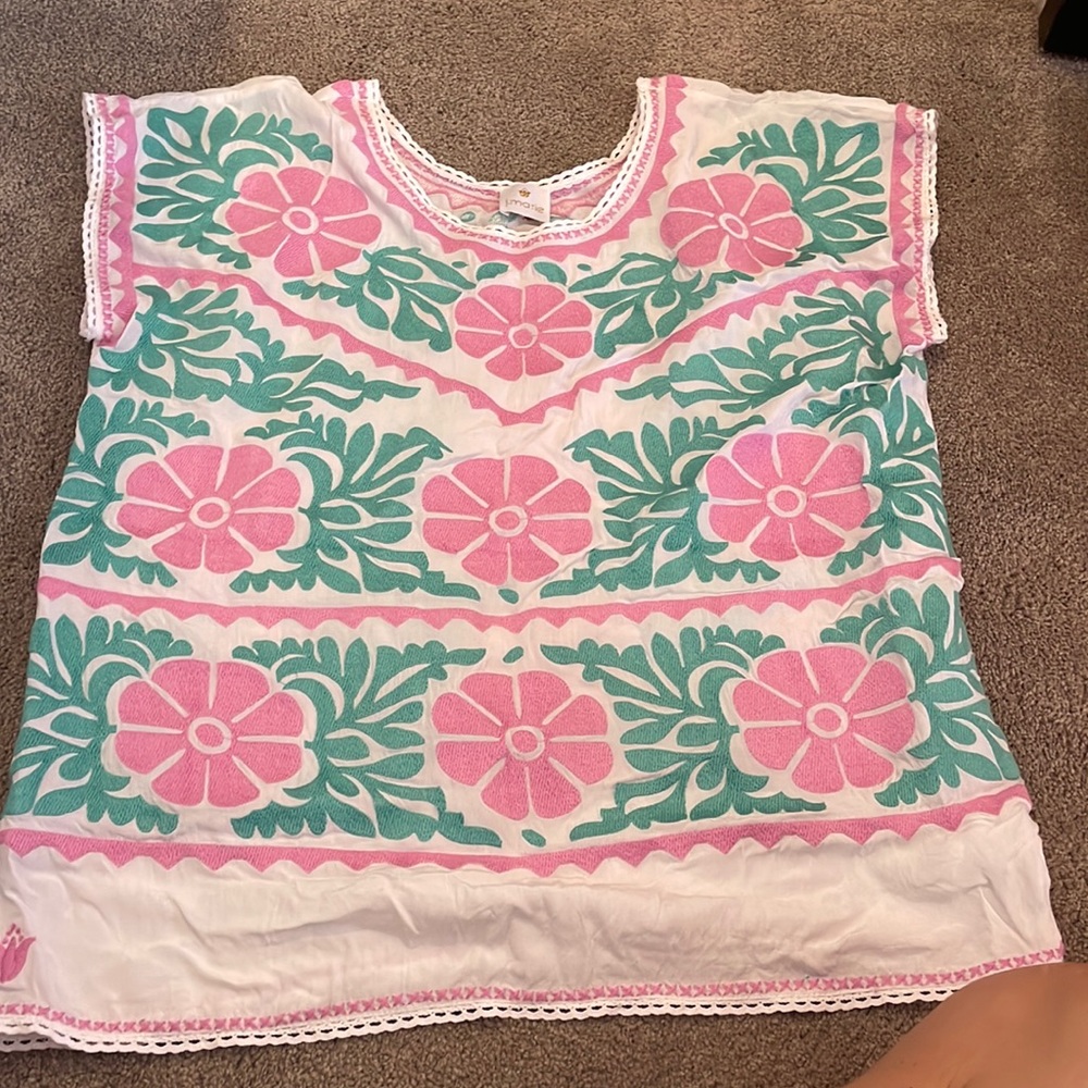 J. Marie embroidered blouse